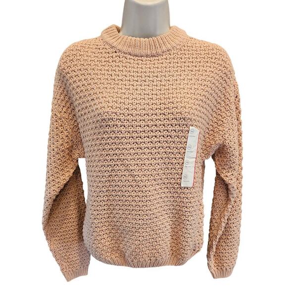 Universal Thread Sweaters - NWT Universal Threads Crochet thick knit Sweater Peach XS winter warm minimalist